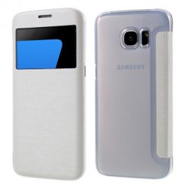 Кожен калъф с прозорец за Samsung Galaxy S7 Edge G935