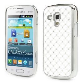 Твърд гръб с камъни за Samsung Galaxy S Duos / Trend / Trend Plus